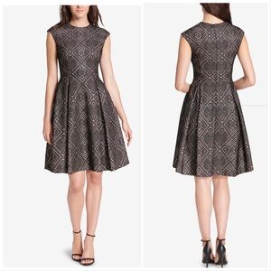 NWT Printed Fit & Flare Dress